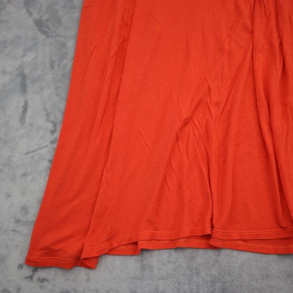 Dorothy Skirt Womens L Red Plain Mid Rise Flat Front Banded Waist Maxi Bottoms - Picture 12 of 14